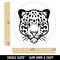 Stoic Leopard Head Spotted Big Cat Self-Inking Rubber Stamp Crafting Planners